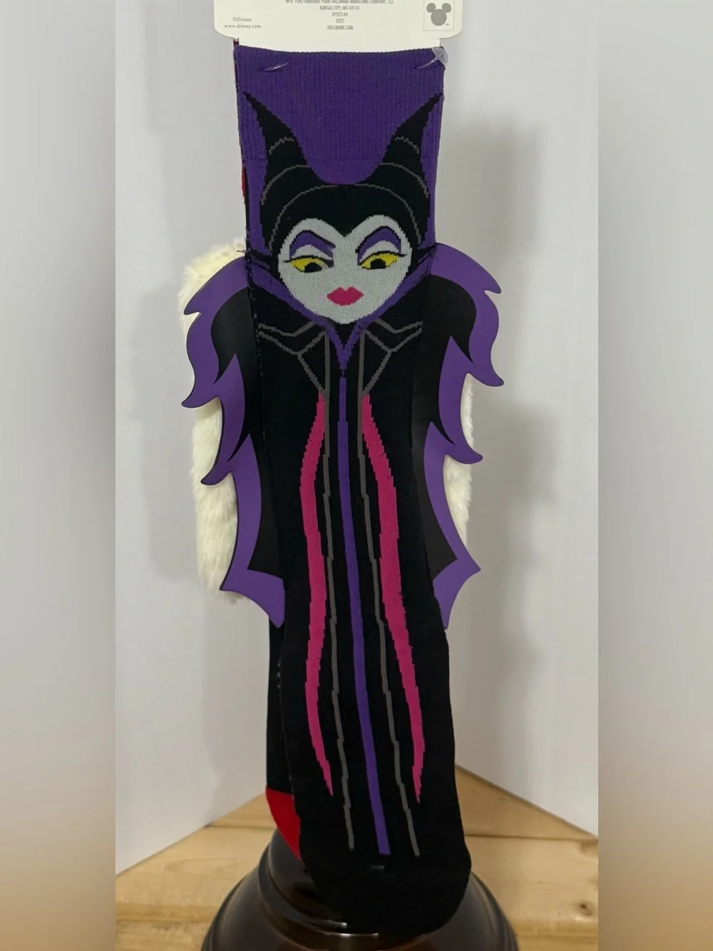 Hallmark Disney Villains Maleficent and Cruella De Vil Novelty Socks (1 Pair)